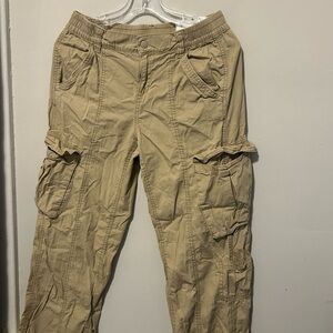H&M Wide-Leg Cargo Pants in Tan